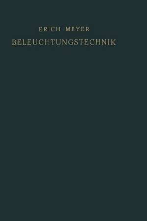 Beleuchtungstechnik: Planung und Entwurf von Beleuchtungsanlagen de Erich Meyer