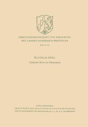 Lübisches Recht im Ostseeraum de Wilhelm Ebel