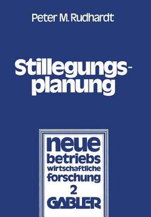 Stillegungsplanung: Grundlagen und Entscheidungsprozeß de Peter M. Rudhart