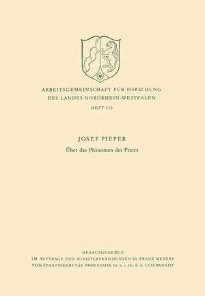 Über das Phänomen des Festes de Josef Pieper