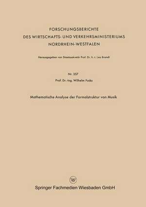 Mathematische Analyse der Formalstruktur von Musik de Wilhelm Fucks