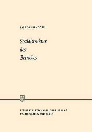 Sozialstruktur des Betriebes: Betriebssoziologie de Ralf Dahrendorf