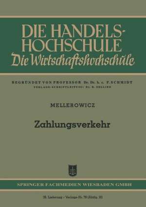 Zahlungsverkehr de Konrad Mellerowicz