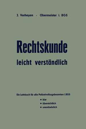 Rechtskunde — leicht verständlich de Josef Verheyen