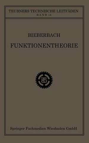 Funktionentheorie de Dr. Ludwig Bieberbach