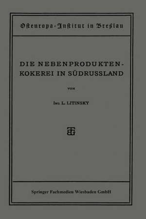 Die Nebenproduktenkokerei in Südrussland: Entwicklung, Stand, Organisation und Aussichten der Russischen Teerkokerei de L. Litinsky