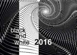 black and white 2016 (Wandkalender 2016 DIN A3 quer) de K. A. Paulapanther