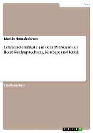 Lehman-Zertifikate auf dem Prüfstand der Bond-Rechtsprechung. Konzept und Kritik de Martin Henschelchen