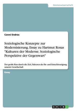 Soziologische Konzepte zur Modernisierung. Essay zu Hartmut Rosas "Kulturen der Moderne. Soziologische Perspektive der Gegenwart" de Conni Endres