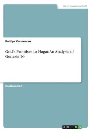 God's Promises to Hagar. An Analysis of Genesis 16 de Kaitlyn Vermeeren