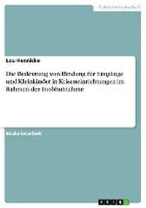 Die Bedeutung von Bindung für Säuglinge und Kleinkinder in Kriseneinrichtungen im Rahmen der Inobhutnahme de Lou Hennicke