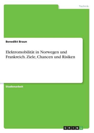 Elektromobilität in Norwegen und Frankreich. Ziele, Chancen und Risiken de Benedikt Braun