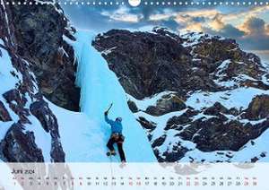 Extremsport Eisklettern (Wandkalender 2024 DIN A3 quer), CALVENDO Monatskalender de Renate Utz