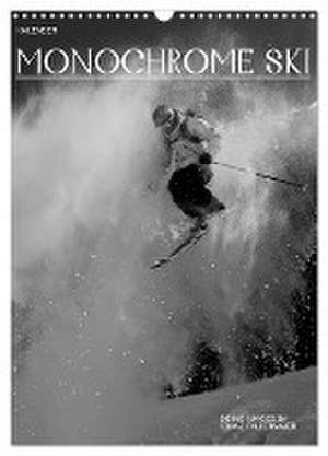 Monochrome Ski (Wandkalender 2024 DIN A3 hoch), CALVENDO Monatskalender de Franz Faltermaier