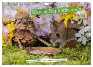 Mausis Zapfenfreunde (Wandkalender 2024 DIN A4 quer), CALVENDO Monatskalender de Jennifer Hetzel