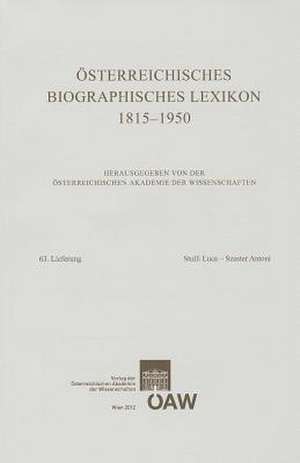 Osterreichisches Biographisches Lexikon 1815-1950