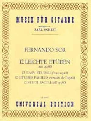 12 leichte Etüden de Fernando Sor