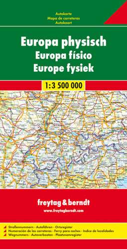 Europa 1 : 3 500 000. Autokarte physisch