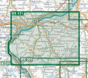 Thermenregion Innviertel - Ibmer Moor - Kobernaußerwald - Braunau - Burghausen - Marktl 1 : 50 000. WK 431