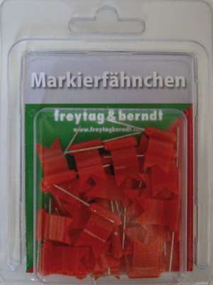 Markierfähnchen wehend, Rot