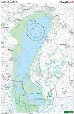 Neusiedler See, Segelkarte 1:50.000, Poster, Plano in Rolle