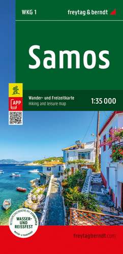 Samos, Wander- und Freizeitkarte 1:35.000, freytag & berndt de Freytag & Berndt