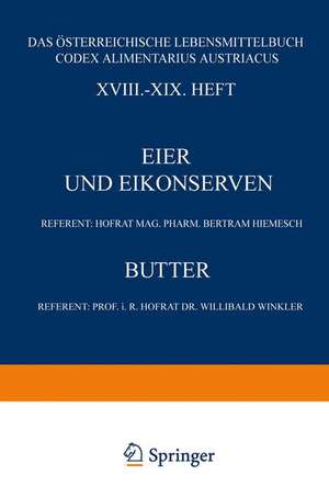 Eier und Eikonserven: XVIII.–XIX. Heft de Bertram Hiemesch