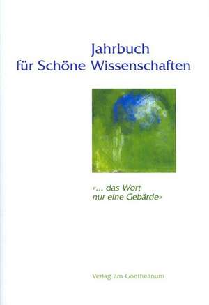 Jahrbuch für Schöne Wissenschaften Bd. 2 de Martina M Sam