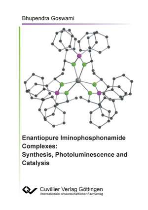 Enantiopure Iminophosphonamide Complexes: Synthesis, Photoluminescence and Catalysis de Bhupendra Goswami