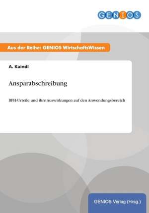 Ansparabschreibung de A. Kaindl