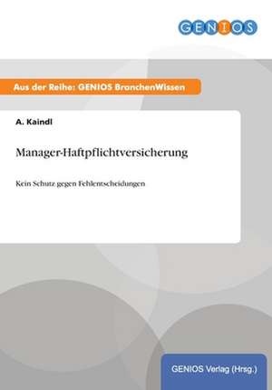 Manager-Haftpflichtversicherung de A. Kaindl