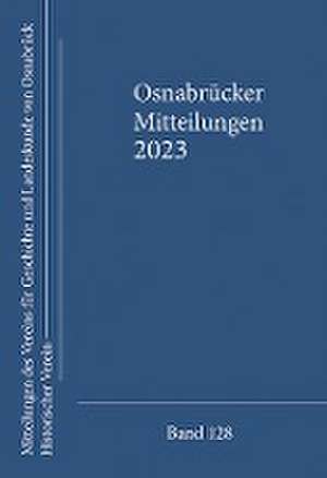 Osnabrücker Mitteilungen de Verein Für Geschichte Und Landeskunde Von Osnabrück