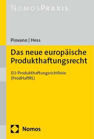 Das neue europäische Produkthaftungsrecht de Christian Piovano