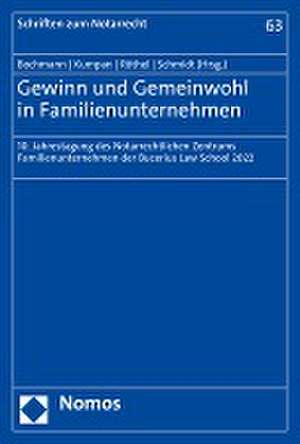 Gewinn und Gemeinwohl in Familienunternehmen de Christian Bochmann