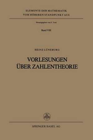 Vorlesungen über Zahlentheorie de H. Lüneburg