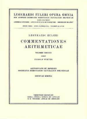 Commentationes arithmeticae 2nd part de Leonhard Euler