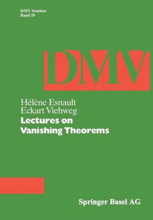 Lectures on Vanishing Theorems de Esnault