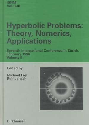 Hyperbolic Problems: Theory, Numerics, Applications: Seventh International Conference in Zürich, February 1998 Volume II de Michael Fey