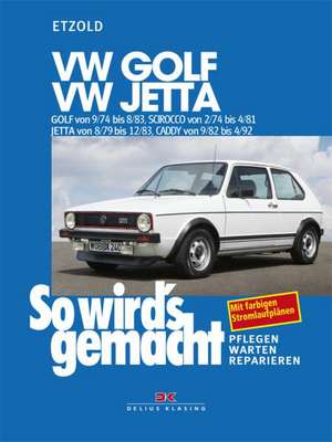 So wird's gemacht, GOLF von 9/74 bis 8/83, Scirocco von 2/74 bis 4/81, Jetta von 8/79 bis 12/83, Caddy von 9/82 bis 4/92