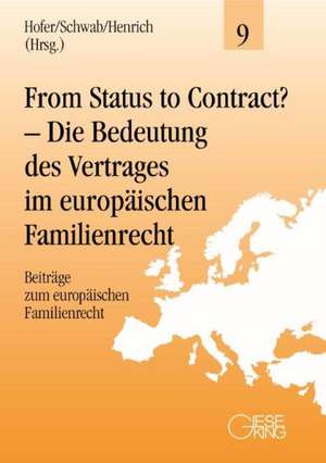 From Status to Contract? de Sibylle Hofer