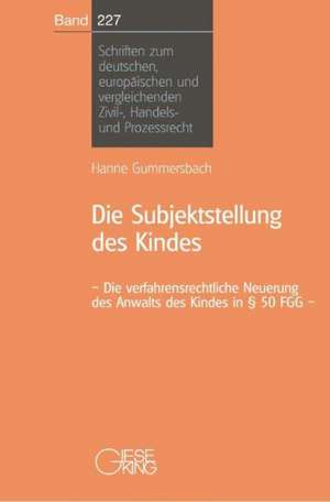 Die Subjektstellung des Kindes