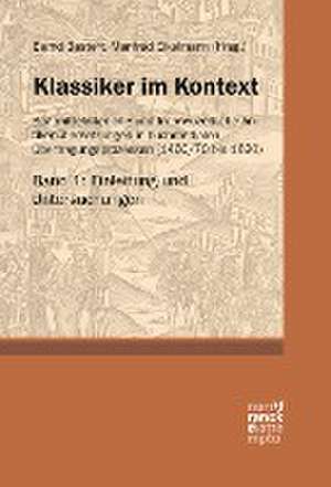 Klassiker im Kontext 1: Einleitung und Untersuchungen de Bernd Bastert