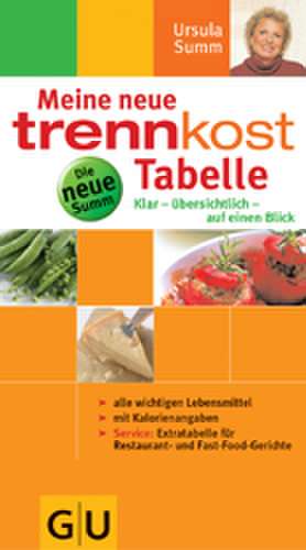 Meine neue Trennkost-Tabelle de Ursula Summ