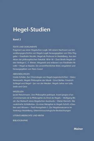 Hegel-Studien Band 2 (1963): Thomas Von Aquin Und Die Scholastik de Friedhelm Nicolin