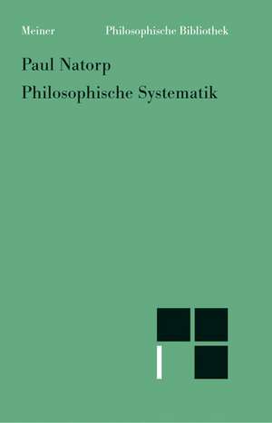 Philosophische Systematik de Paul Natorp