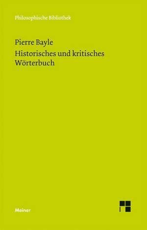 Historisches und kritisches Wörterbuch de Pierre Bayle