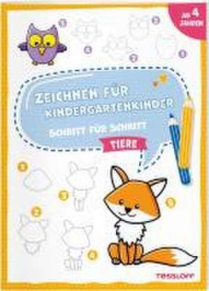 Zeichnen für Kindergartenkinder. Schritt für Schritt. Tiere de Nadja Schwendemann