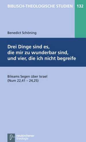 Drei Dinge sind es, die mir zu wunderbar sind, und vier, die ich nicht begreife de Benedict Schöning