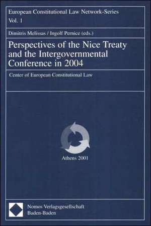 Perspectives of the Nice Treaty and the Intergovernmental Conference in 2004 de Dimitris Melissas