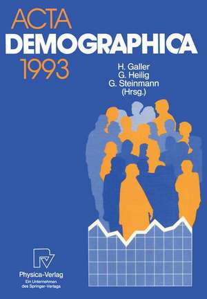 Acta Demographica 1993 de Heinz Galler